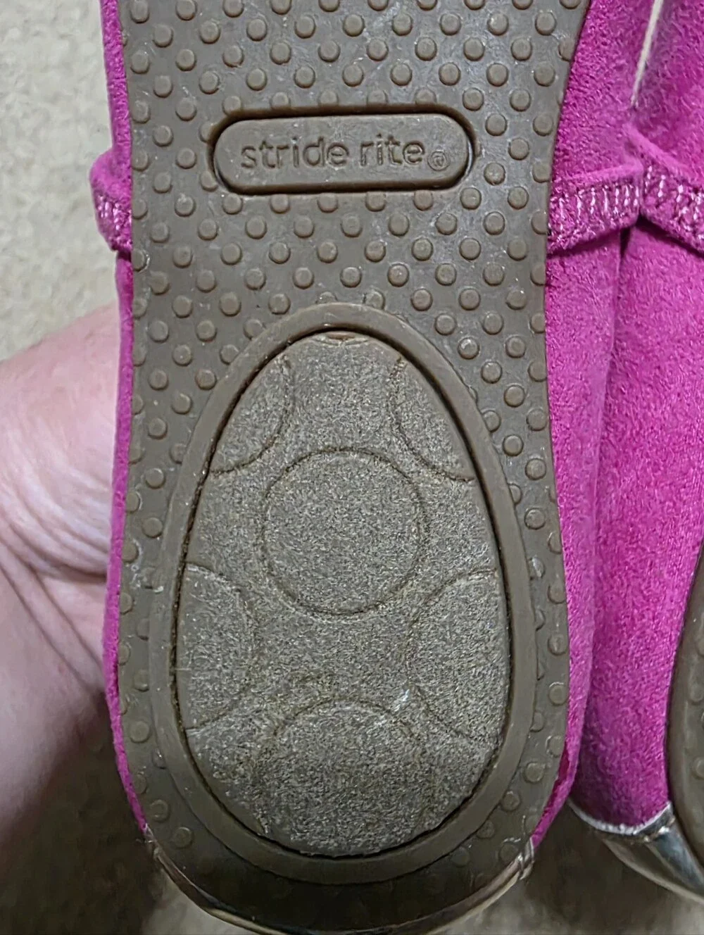 Stride Rite Josette Pink Mary Jane Ballet Shoes Sz 1M